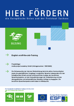 Plakat Aushang zum geförderten Vorhaben der media project academy GmbH