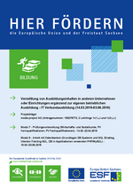 Plakat Aushang zum geförderten Vorhaben der media project AG