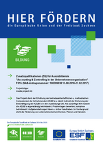 Plakat Aushang zum geförderten Vorhaben (ZQ) der media project AG
